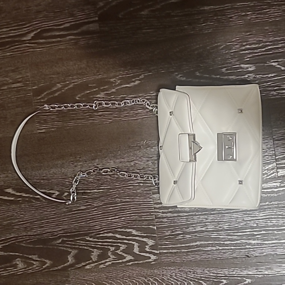 White and silver Michael kors bag